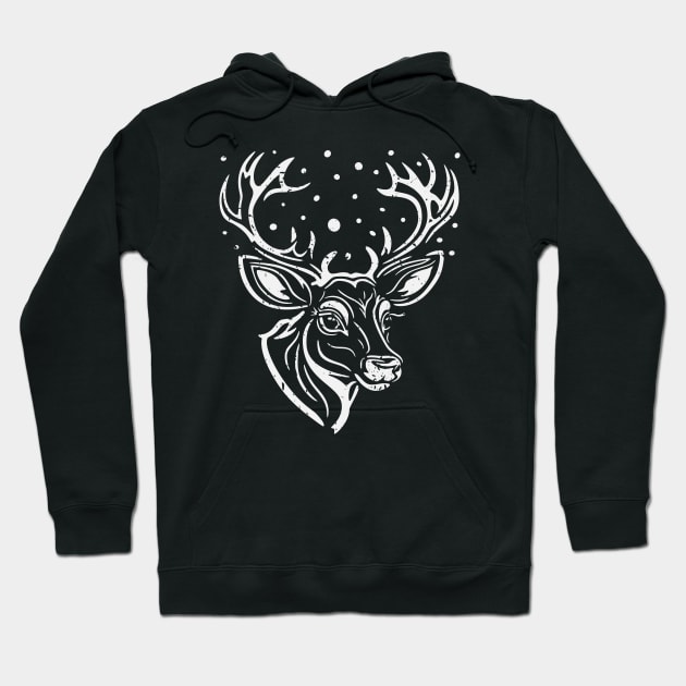 Santa's Reindeer 6 Hoodie by NeverDrewBefore